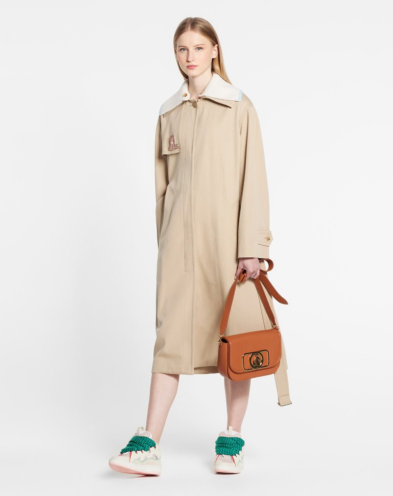 Lanvin Trench Coat Trenchcoat Dam Ljusbeige | WX78-7528R8