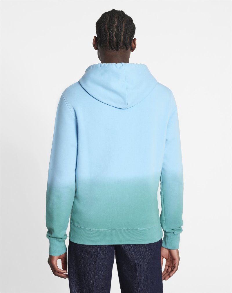 Lanvin Wave Logo Hoodie Hoodie Herr Gröna | SQ28-8098J3