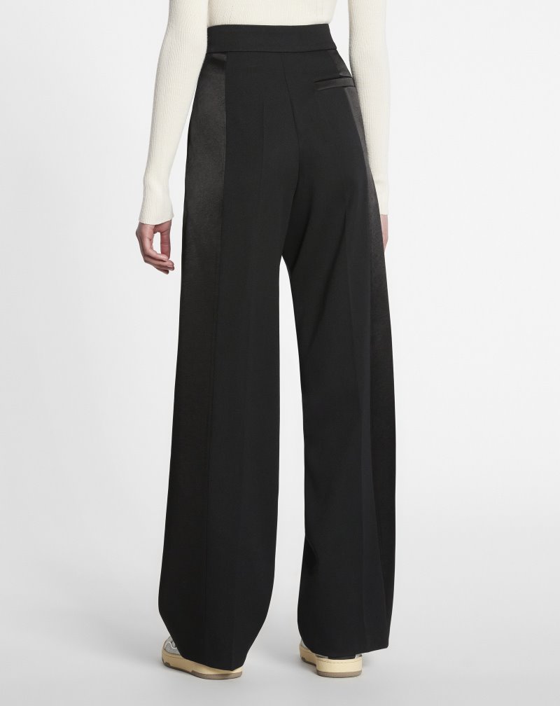 Lanvin Wide-leg Pants Byxor Dam Svarta | DX76-0236K6
