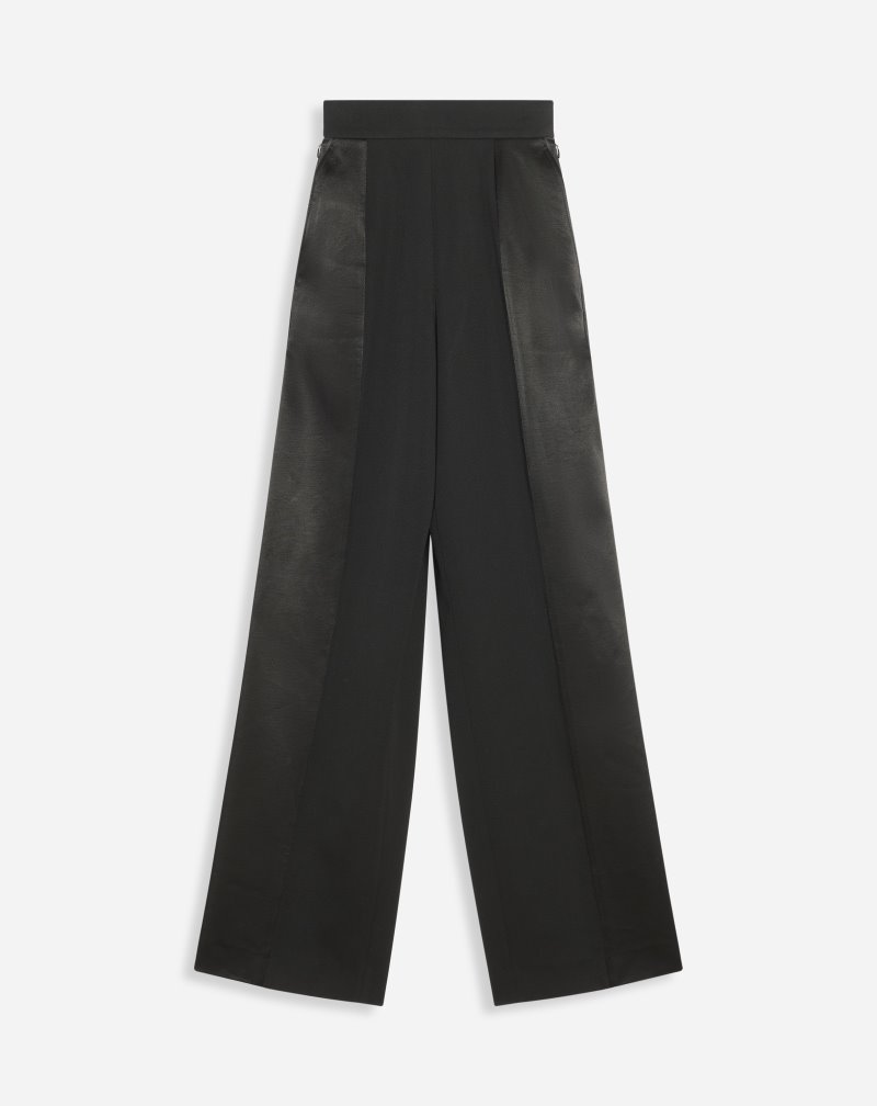 Lanvin Wide-leg Pants Byxor Dam Svarta | DX76-0236K6