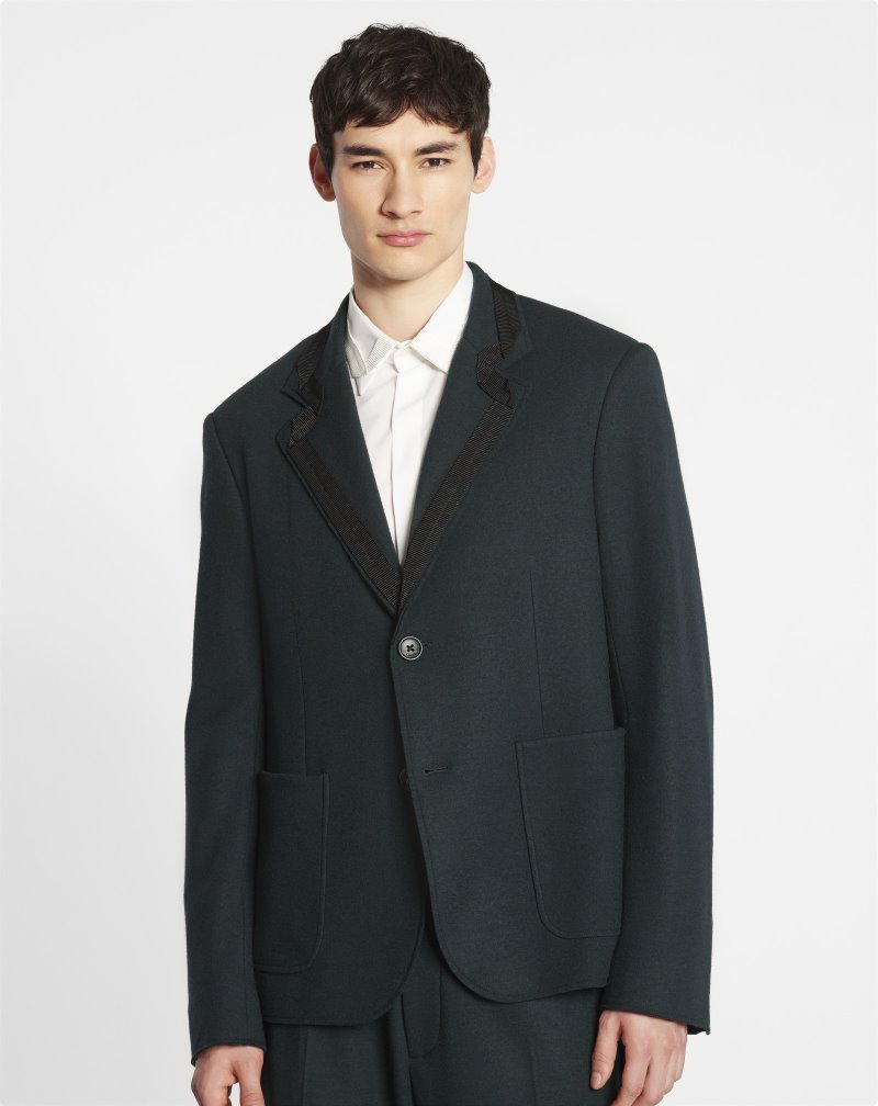 Lanvin Wool Jacket Jackor Herr Mörkgröna | MH35-8075Z6