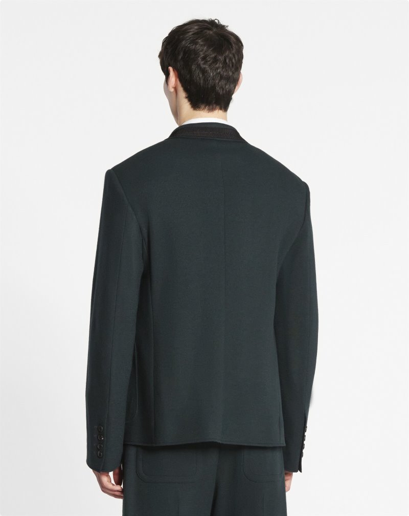 Lanvin Wool Jacket Jackor Herr Mörkgröna | MH35-8075Z6