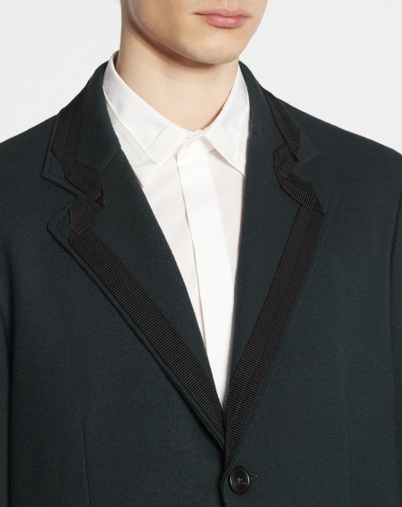 Lanvin Wool Jacket Jackor Herr Mörkgröna | MH35-8075Z6