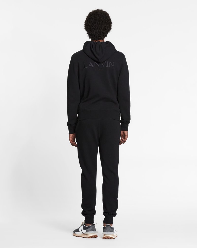 Lanvin Zip Hoodie Hoodie Herr Svarta | HM08-5158B0