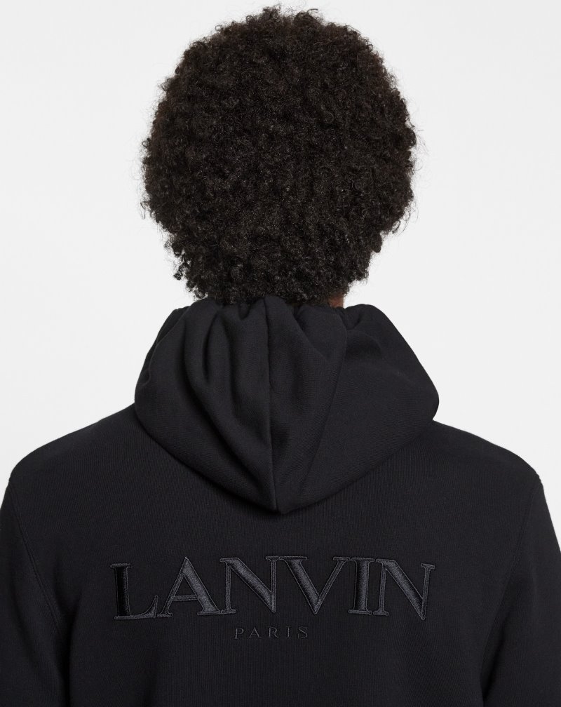 Lanvin Zip Hoodie Hoodie Herr Svarta | HM08-5158B0