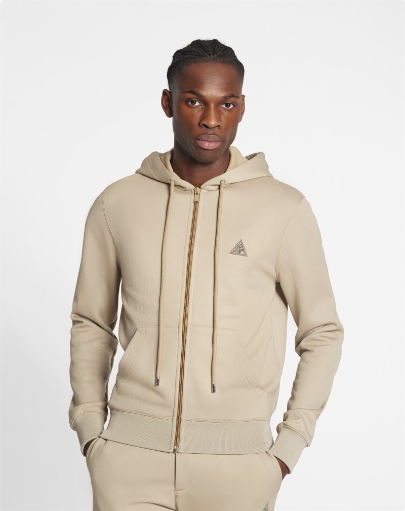 Lanvin Zip-up Curb Hoodie Hoodie Herr Beige | VL15-3665I3