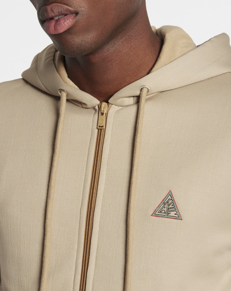 Lanvin Zip-up Curb Hoodie Hoodie Herr Beige | VL15-3665I3